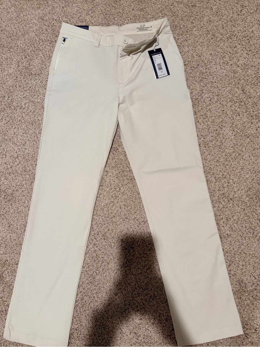 Vineyard Vines Boys  Cream Performance Chino Pants